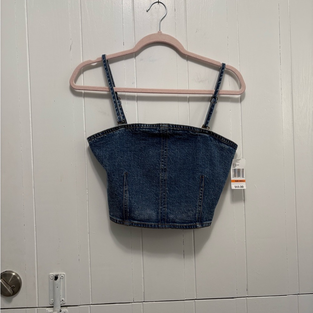 NWT Habitual Denim Blue Crop Top